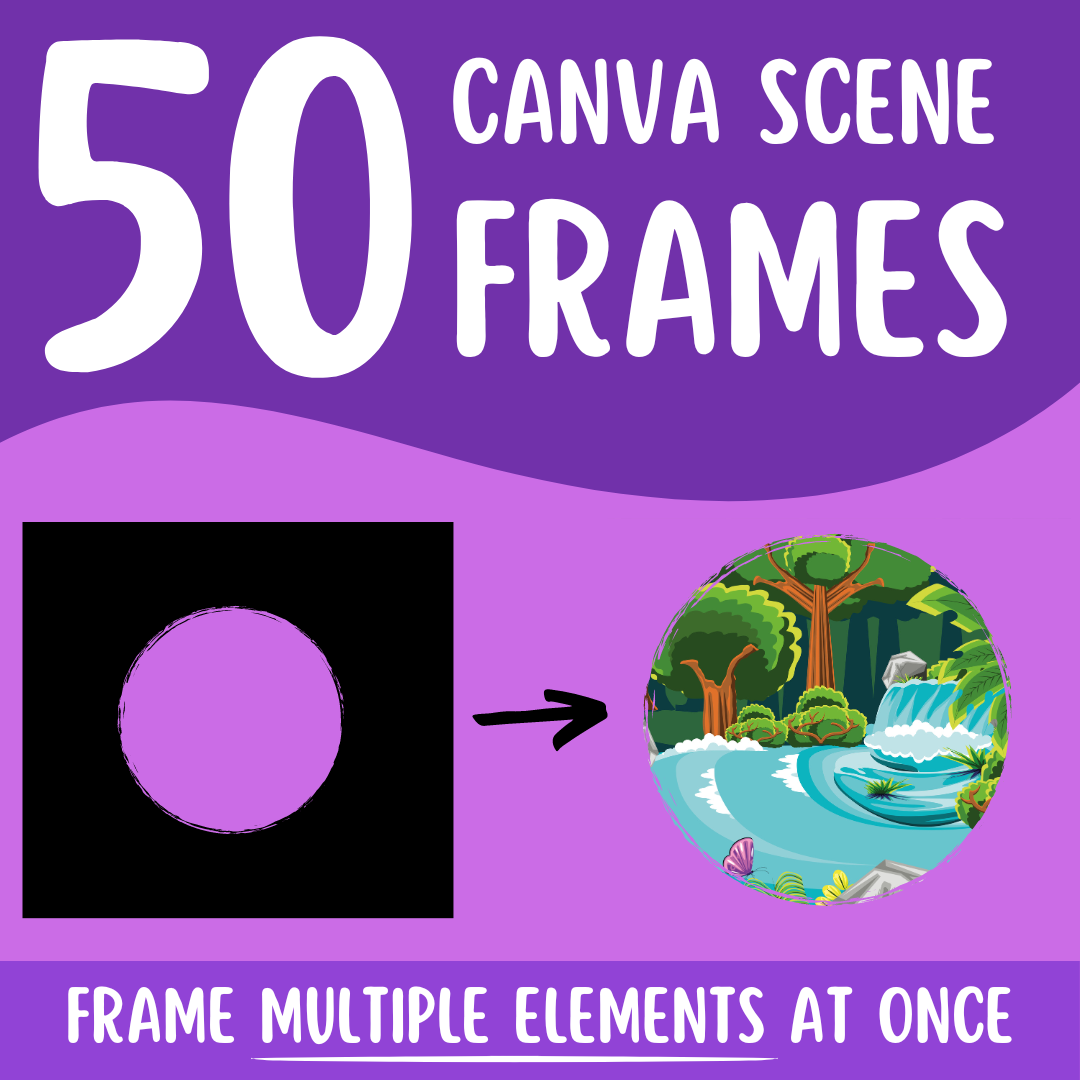 50 Scene Cutout Frames for Canva