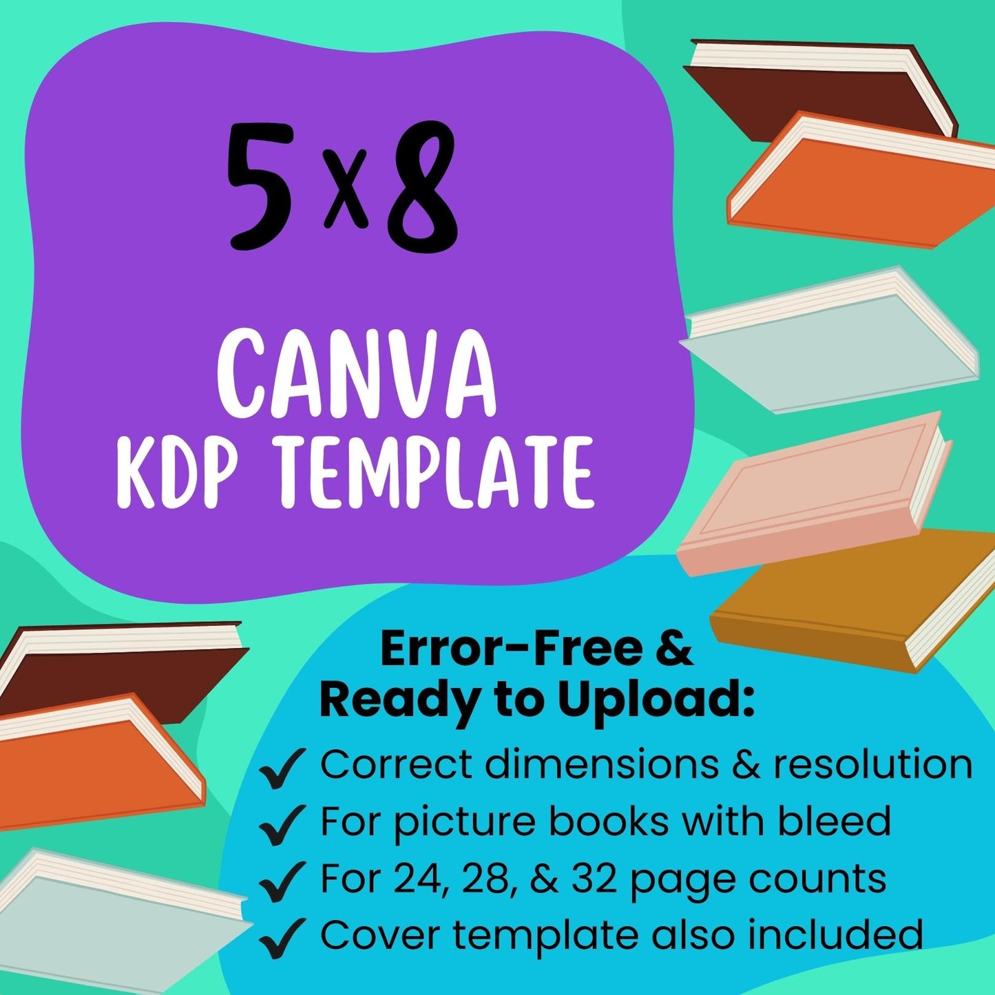 5x8 KDP Children's Book Canva Template (Paperback)