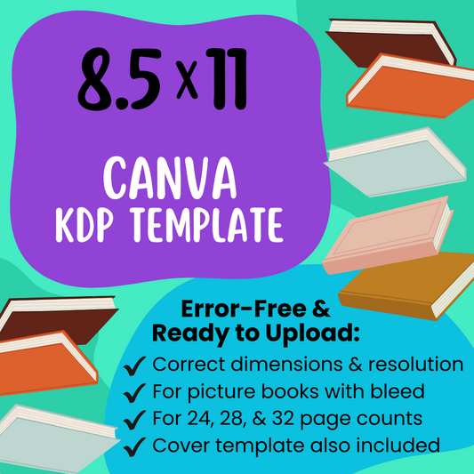 8.5x11 KDP Children's Book Canva Template (Paperback)