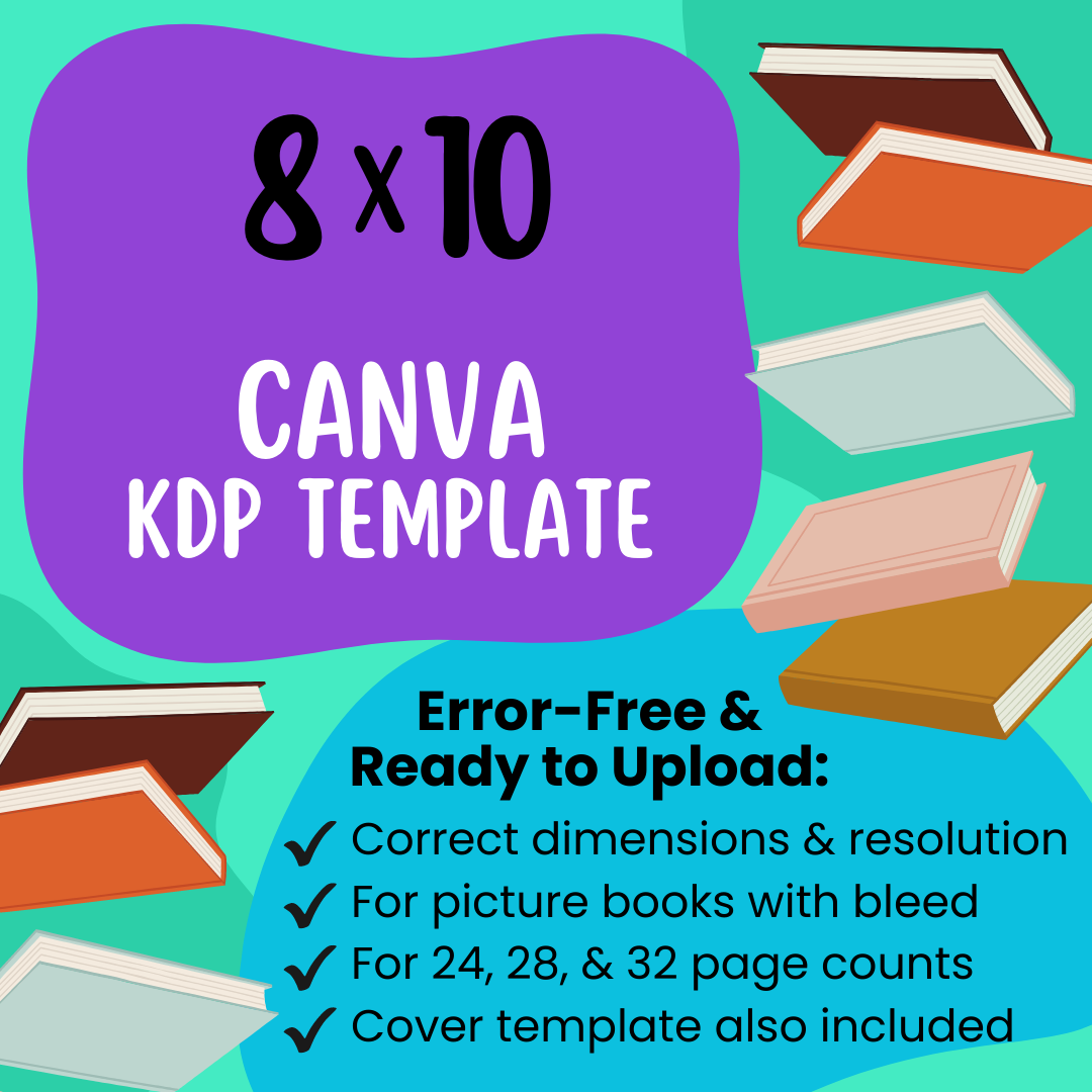 8x10 KDP Children's Book Canva Template (Paperback)