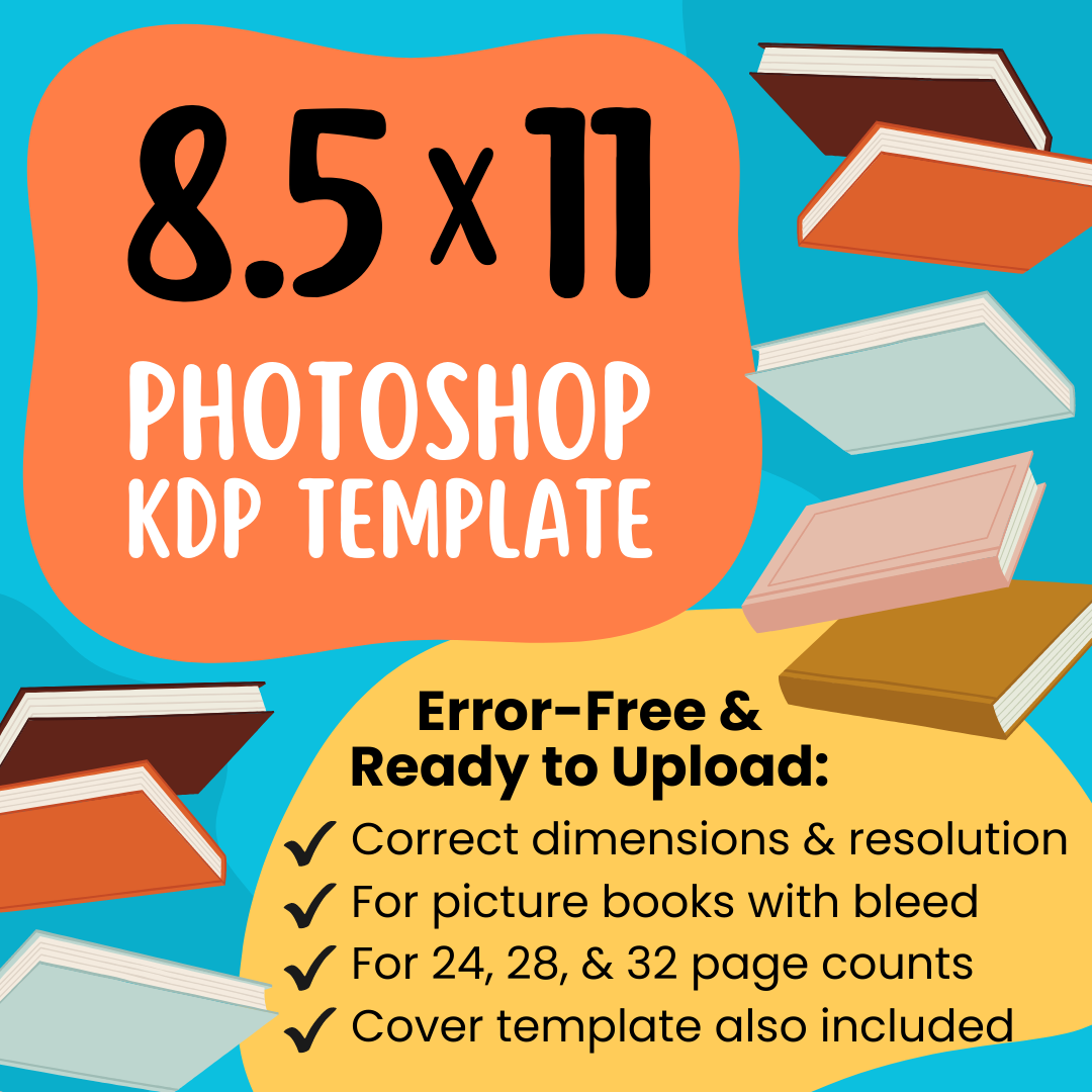 8.5x11 KDP Children's Book Photoshop Template (Paperback)